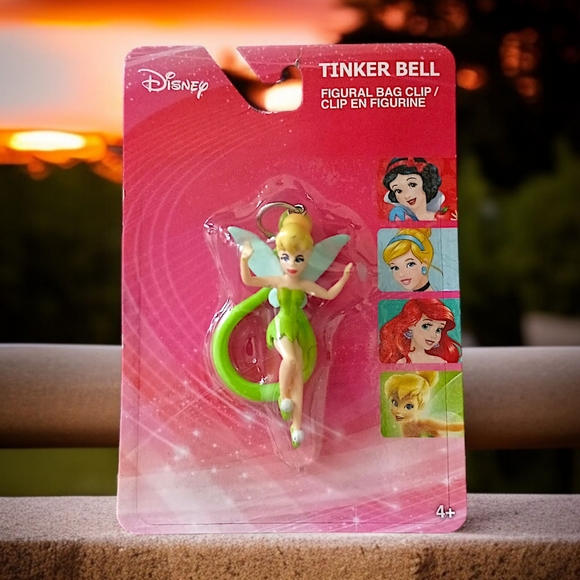 Disney Tinker Bell Bag Clip Mini Figural Tinkerbell NEW Fairy Plastic Sealed - Picture 12 of 15